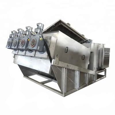 Durable Screw Type Sludge Dewatering Equipment Made of Stainless Steel for Food Industry Wastewater